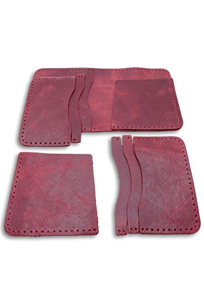 ipekbazaar Set de confecționare portofel din piele Diy Koza, Kit DIY pentru portofel orizontal pentru bărbați, realizat manual, cu suport pentru carduri