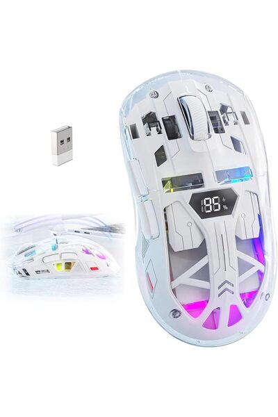 GENERAL ماوس ألعاب لاسلكي FOTN [مُطوّر 2026]، ماوس ألعاب USB بإضاءة خلفية RGB...
