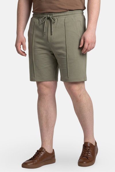Garment Research London Men Regular Fit Solid Basic Shorts, Sage Green