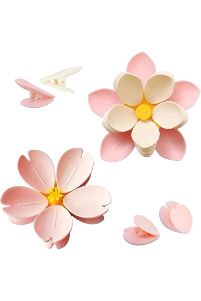 Tazweeq 2 Pcs Flower Magnetic Chip Clips for Refrigerator Decorative, Pink Lo...