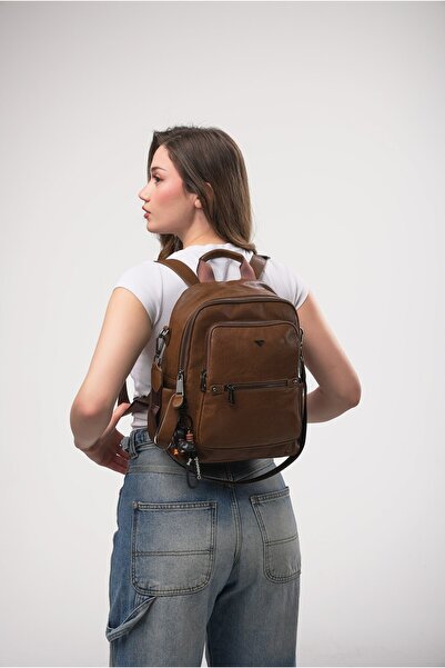 ÇÇS 18478 Kadın Sırt Çantası STD CAMEL