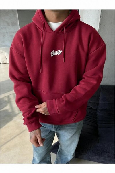 ZAVIXO -Men's Hoodie Printed Stw1 Sweat Quality 3 Thread Fabric Modern Oversized Cut