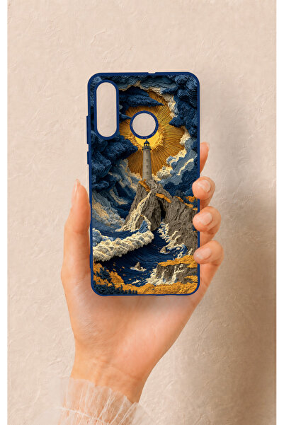 Vip Case Huawei P30 Lite Uyumlu Deniz Feneri Desenli Silikon Kılıf