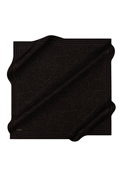 Aker Siyah 90X90 İpek Twill Eşarp