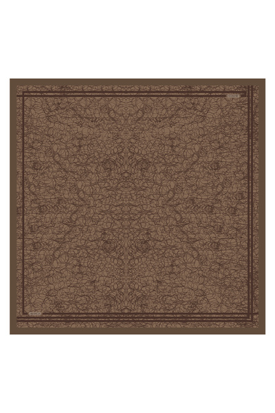 Arancia Brown 90X90 Silk Twill Scarf