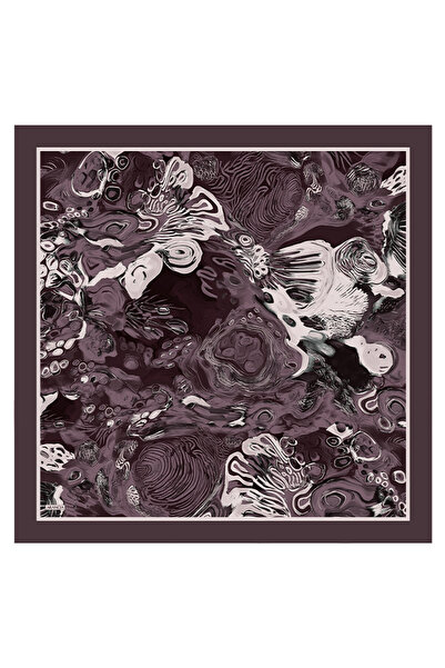 Arancia Mürdüm 90X90 Silk Twill Scarf