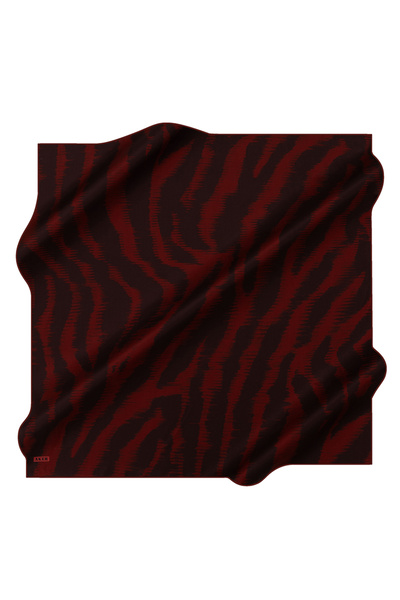 Aker Burgundy 90X90 Silk Crepe Satin Scarf