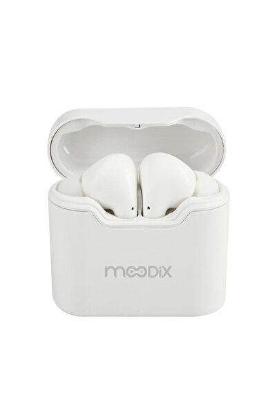 Moodix By Styli سماعات أذن بلوتوث مع تحكم ذكي باللمس، لون أبيض KI23KT03
