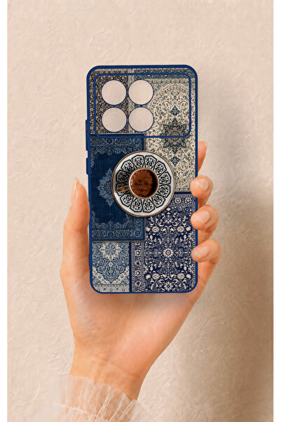 Vip Case Poco X6 Pro Uyumlu Türk Kahvesi ve Kilim Desenli Silikon Kılıf