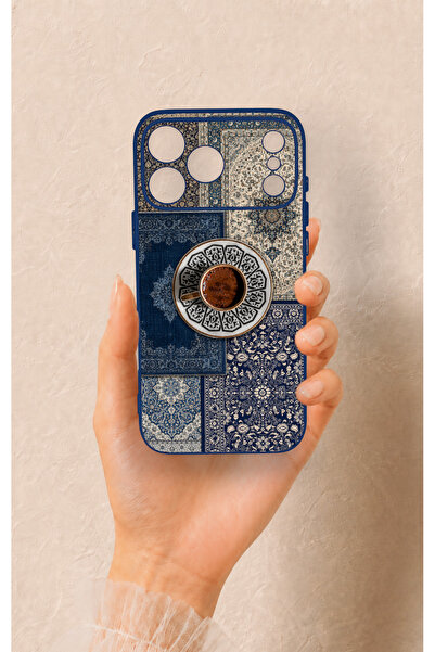 Vip Case iPhone 17 Pro Max Uyumlu Türk Kahvesi ve Kilim Desenli Silikon Kılıf