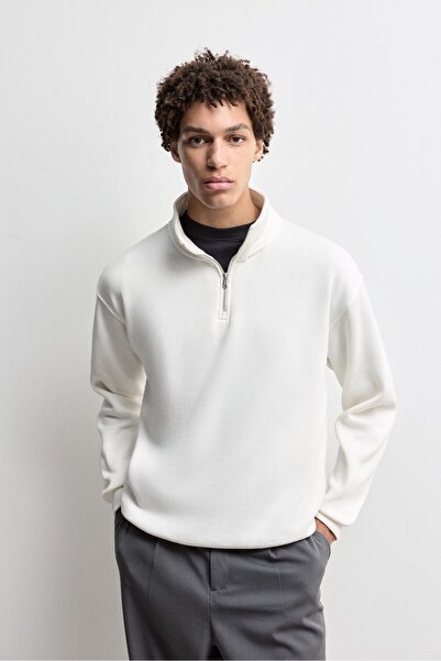 LEFTIES Dik yaka fermuarlı sweatshirt