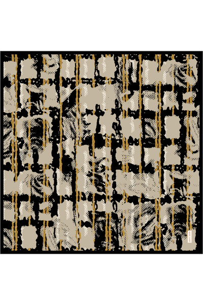 Pierre Cardin Beige 90X90 Silk Crepe Satin Scarf