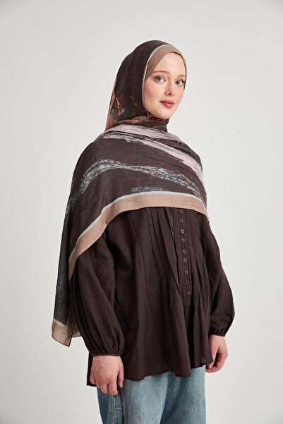Modakaşmir Delta Pattern Liva Modal Shawl