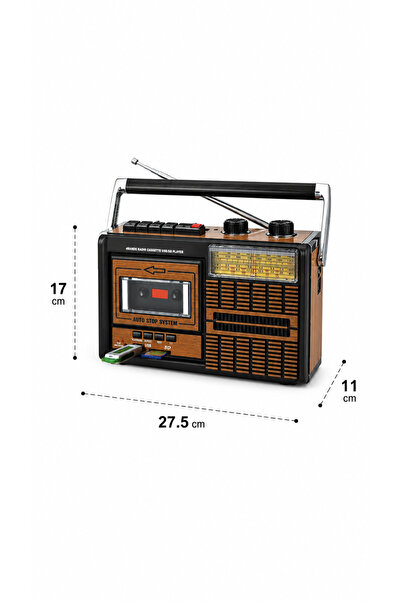 ULTRATEKNO FP-319BT Nostaljik Kaset Çalar Bluetooth USB SD Kart FM AM SW Radyo Elektrikli Retro Teyp