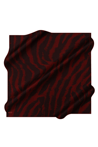 Aker Burgundy 90X90 Silk Twill Scarf