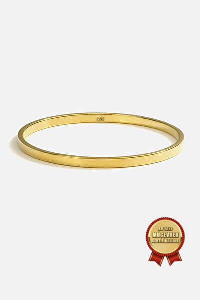 MEKS JEWELS 925 Ayar Gümüş 4 mm Yatırımlık Ray Bilezik