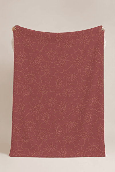 Luvis Store Vintage Floral Patterned Multi-Purpose Fleece Blanket & Coverlet