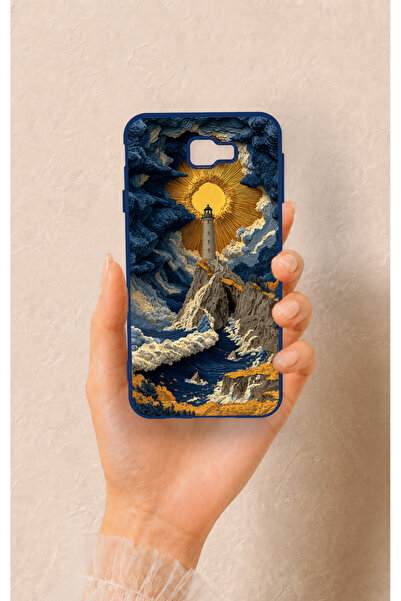 Vip Case Samsung J7 Prime Uyumlu Deniz Feneri Desenli Silikon Kılıf