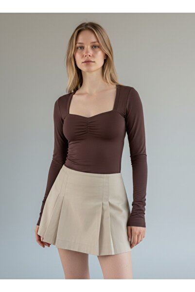 Zora Butik Kalp Yaka Bluz