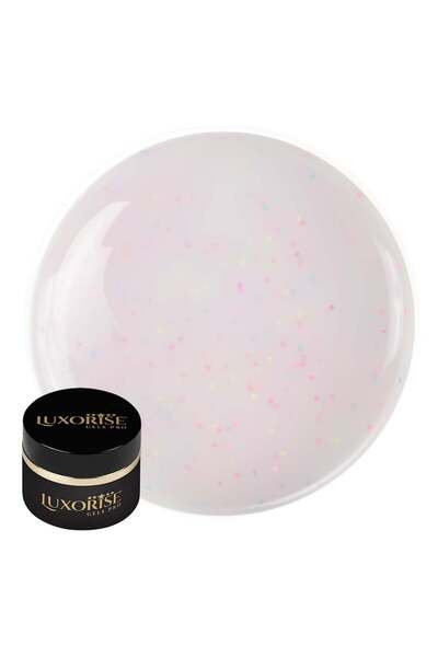 LUXORISE Gel UV de construcție pentru unghii Confetti Cake 15ml, Sclipiri Lăp...