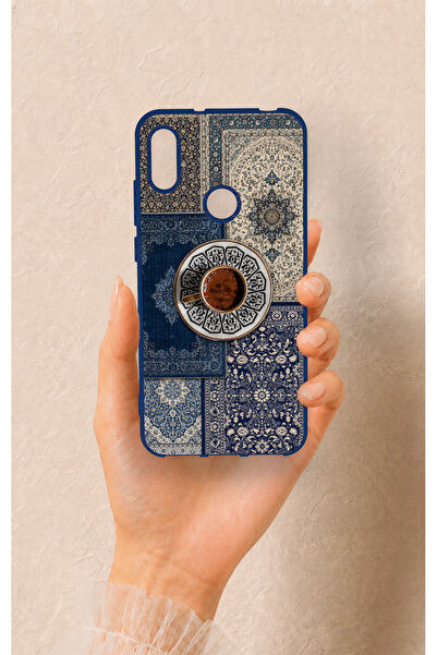 Vip Case Huawei Y6 2019 Uyumlu Türk Kahvesi ve Kilim Desenli Silikon Kılıf