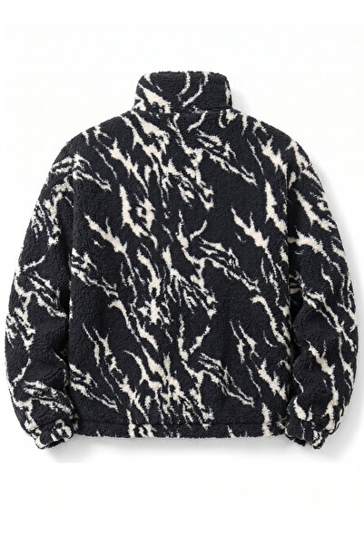 GENIUS STORE Oversize Peluş Erkek İçi Polarlı Tam Fermuarlı Sherpa Sonbahar Kış Kadın Polar Sweatshirt