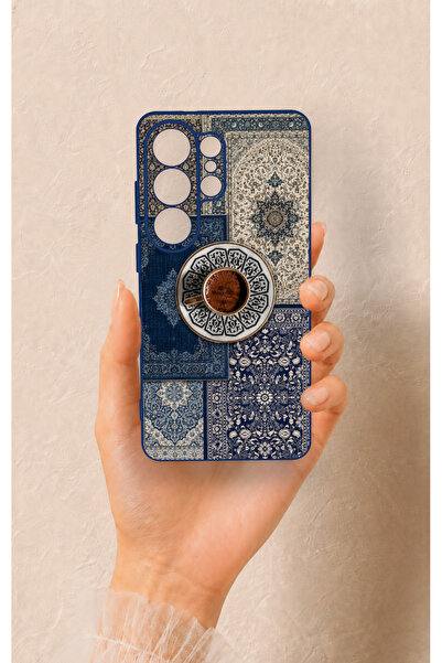 Vip Case Samsung S26 Ultra Uyumlu Türk Kahvesi ve Kilim Desenli Silikon Kılıf