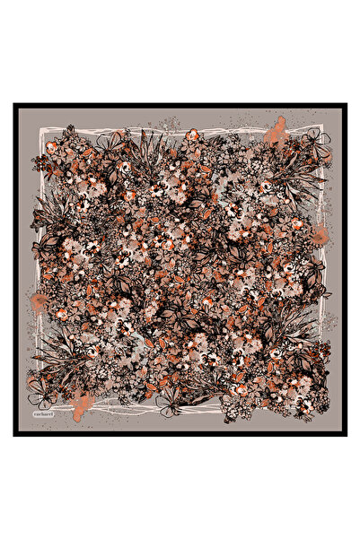 Cacharel Açık Kahverengi 90X90 İpek Twill Eşarp