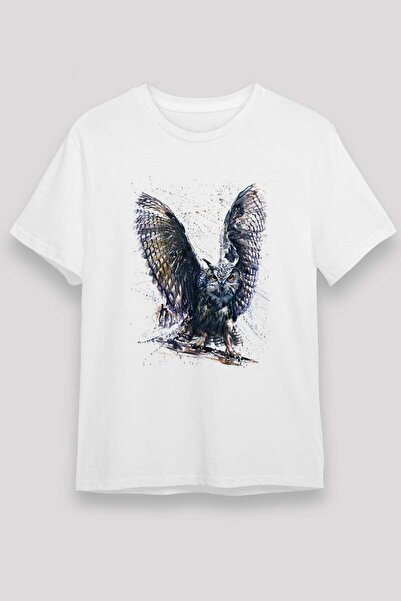 Darkhane Owl White Unisex T-Shirt T-Shirt