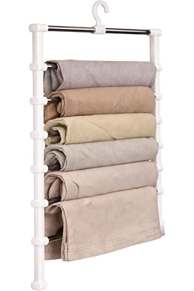 Doppio Fika Point DOPPIO 7-Tier Hanging Pants Organizer – Space Saving Closet...