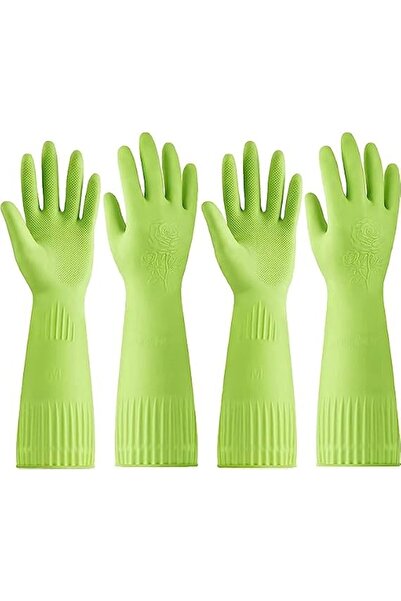 YHRY 2 Pairs Rubber Gloves, Dishwashing Gloves for Cleaning Kitchen, Long Hou...