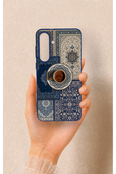 Vip Case Samsung S25Fe Uyumlu Türk Kahvesi ve Kilim Desenli Silikon Kılıf