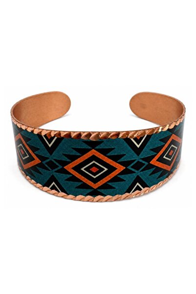 Erol Bakır Red copper strip thick copper bracelet, wide form