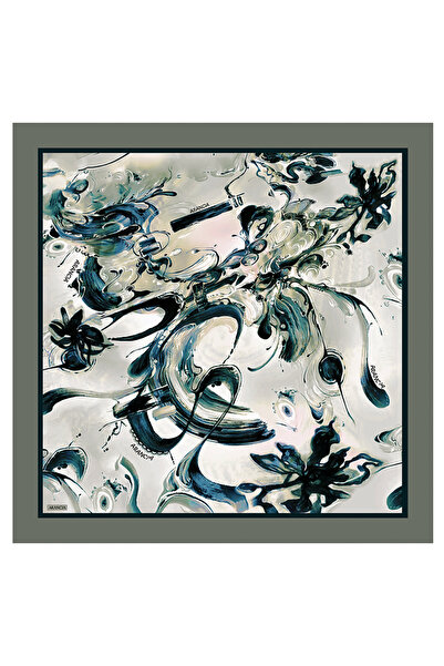 Arancia Gray 90X90 Silk Twill Scarf