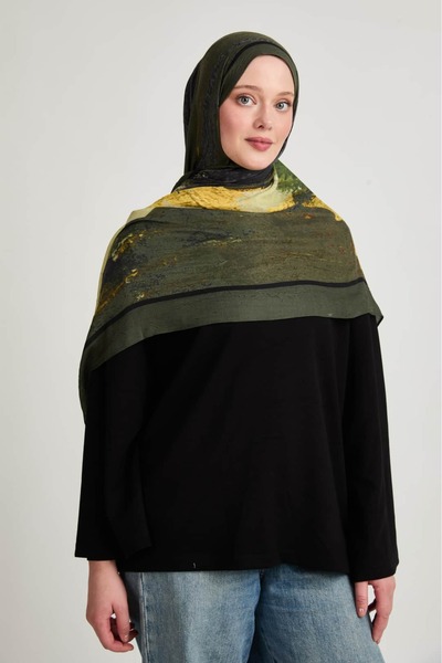 Modakaşmir Delta Pattern Liva Modal Shawl