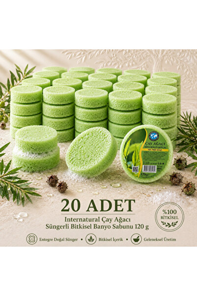 Dermolive Internatural Tea Tree Sponge Herbal Bath Soap 20 Pack (20 X 120 g)