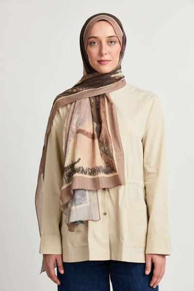 Modakaşmir Delta Pattern Liva Modal Shawl