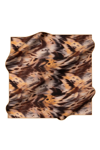 Aker Orange 90X90 Silk Crepe Satin Scarf
