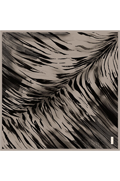 Pierre Cardin Brown 90X90 Silk Crepe Satin Scarf