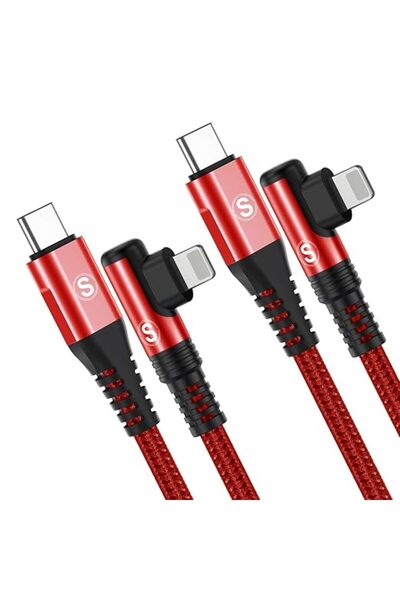 GENERAL كابل USB-C إلى Lightning [عبوة من قطعتين، 1 متر] كابل شحن سريع للآيفو...
