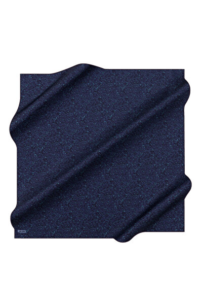 Aker Mavi 90X90 İpek Twill Eşarp
