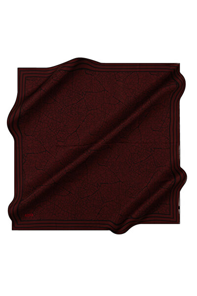 Aker Bordo 90X90 İpek Krep Saten Eşarp