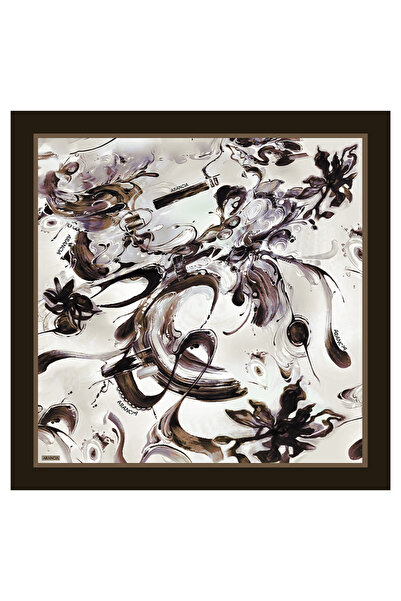 Arancia Brown 90X90 Silk Twill Scarf