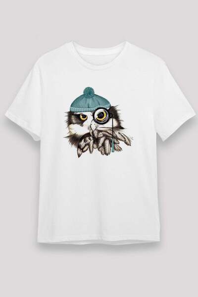 Darkhane Owl White Unisex T-Shirt T-Shirt