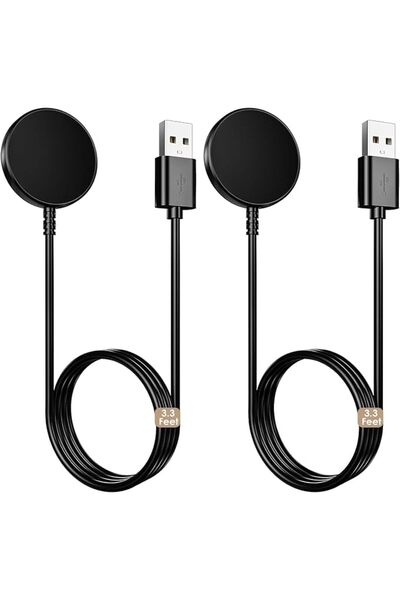 SYOSI قطعتان من شاحن ساعة سامسونج جالاكسي، كابل شحن سريع مغناطيسي USB-A بطول ...