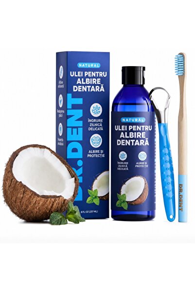 DrDent Apa de gura cu ulei de cocos DR.DENT Coconut Pulling Oil, 237 ml, fara...