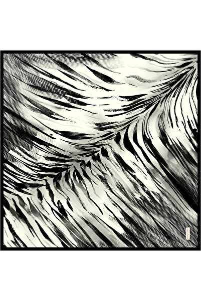 Pierre Cardin Black 90X90 Silk Crepe Satin Scarf