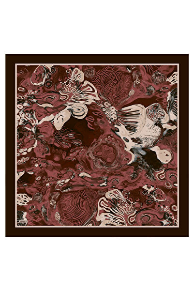 Arancia Burgundy 90X90 Silk Twill Scarf