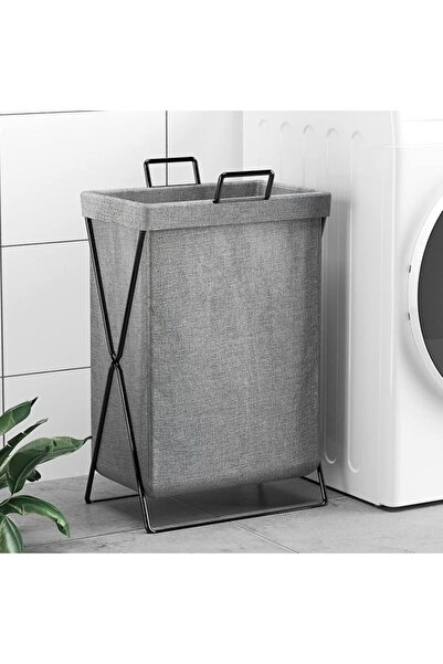 GENERAL Foldable Laundry Basket with Stainless Steel Frame, 50L Collapsible W...