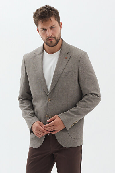 Frappoli Polonara Men's Mink Half-Lined Polyviscon Blended Sports Blazer Jack...